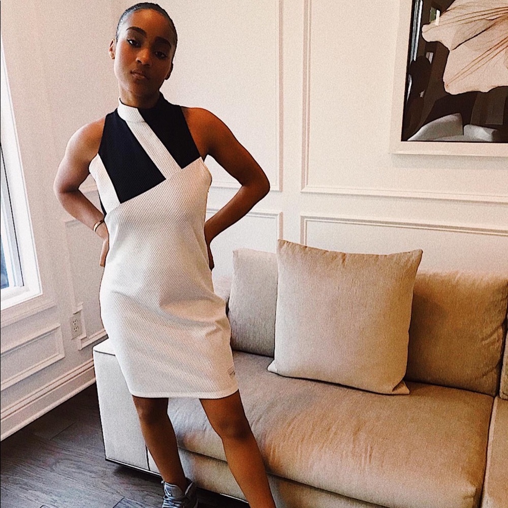 Black and White adidas dress